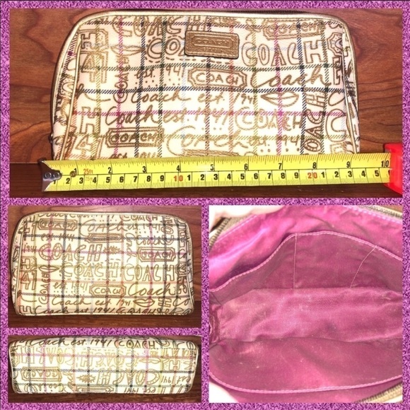 Coach Tattersall Gold Graffiti Tote Wallet Holiday - Picture 8 of 8